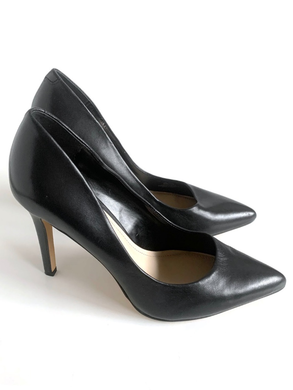 Vince Camuto Women's Black Leather Stiletto Pumps Size: 9